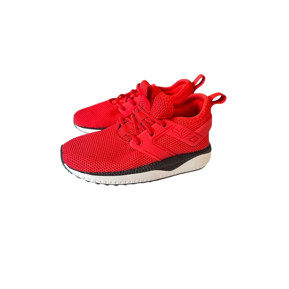 Puma Red Mesh Lace Up Athletic Sneakers‎ Kids Size 8C